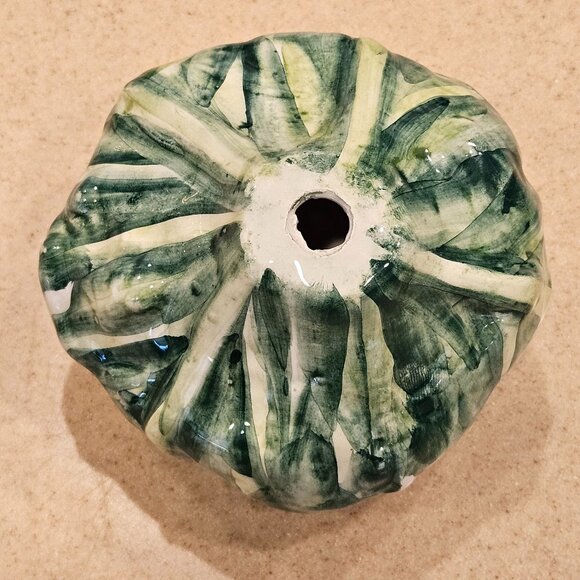 VINTAGE HANDPAINTED CERAMIC CAULIFLOWER MAJOLICA DECOR DISPLAY ART VIETRI ITALY - Picture 6 of 8